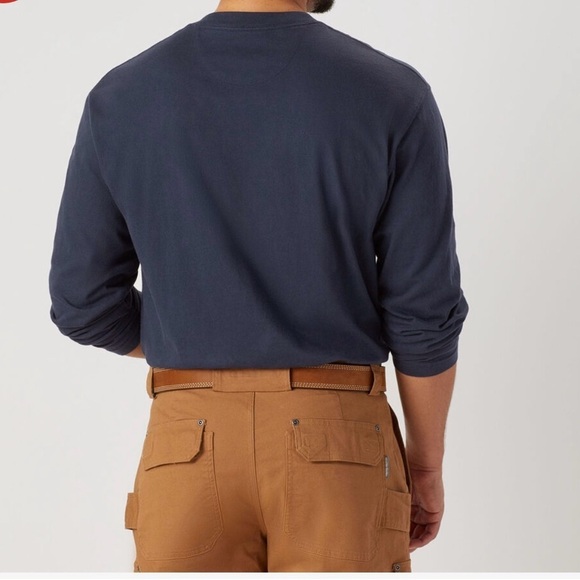 NWT Men's Navy Duluth 4XL Longtail T‎ Relaxed Fit LS Henley T-Shirt🔥🔥 (M) - Picture 4 of 4